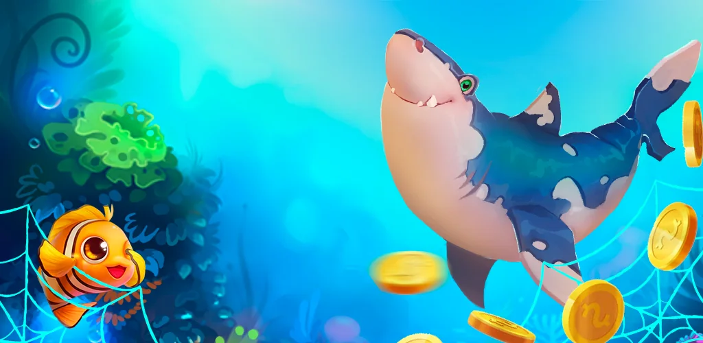 Tampilan permainan tembak ikan bertema bawah laut di PLAYKING88